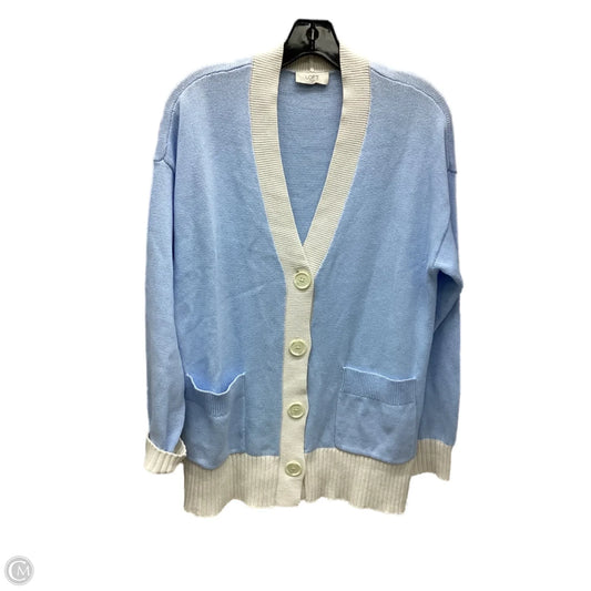 Cardigan By Loft In Blue & White, Size: L