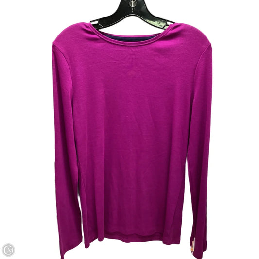 Top Long Sleeve By Talbots In Purple, Size: M