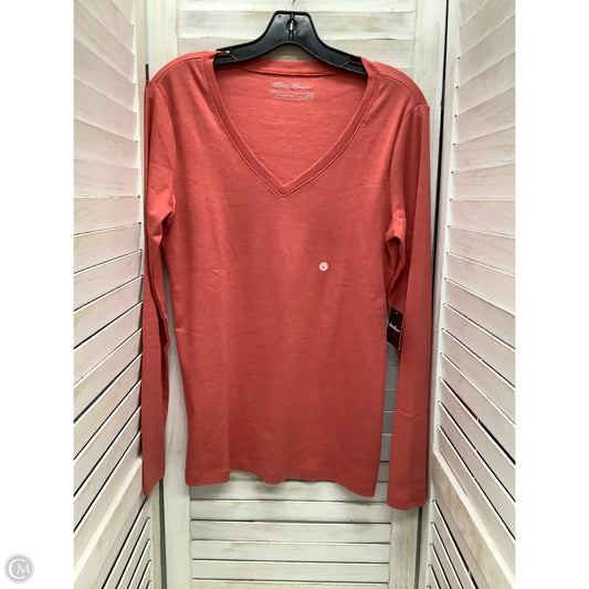 Top Long Sleeve By Eddie Bauer In Red, Size: L