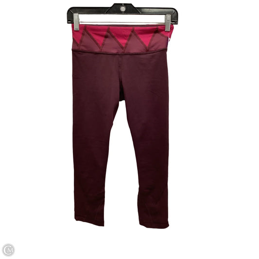 Athletic Leggings By Lululemon In Maroon, Size: 4