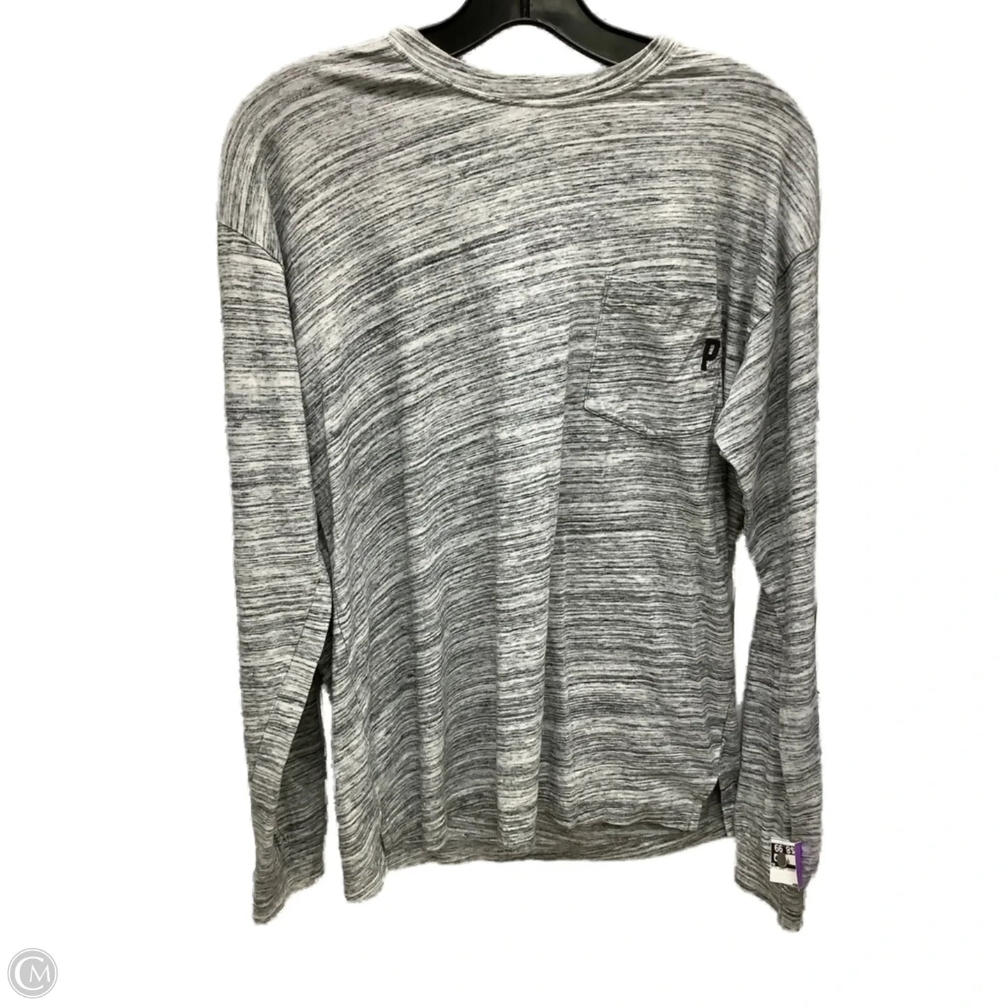 Top Long Sleeve By Pink In Grey, Size: Xs