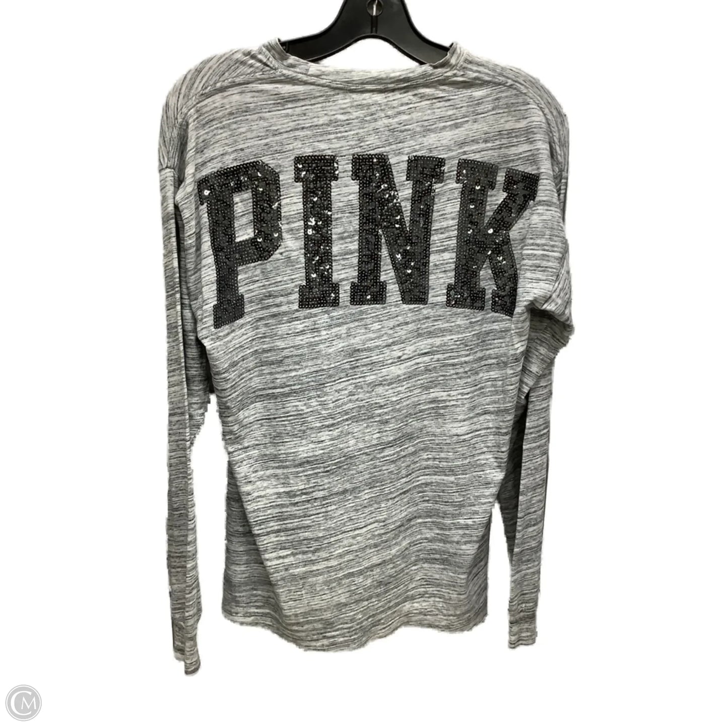 Top Long Sleeve By Pink In Grey, Size: Xs
