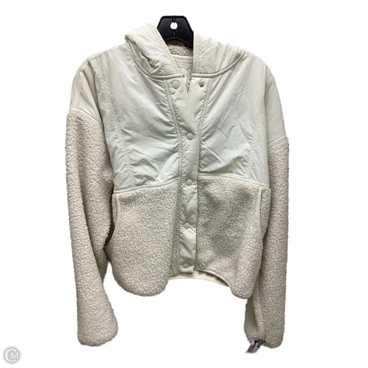 Jacket Fleece By Aerie In Ivory, Size: M
