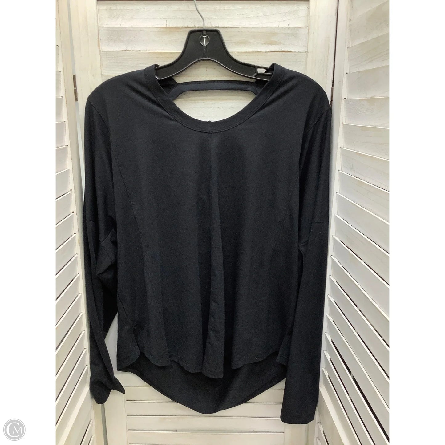 Athletic Top Long Sleeve Crewneck By All In Motion In Black, Size: L
