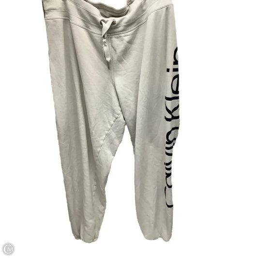 Athletic Pants By Calvin Klein In Ivory, Size: Xxl