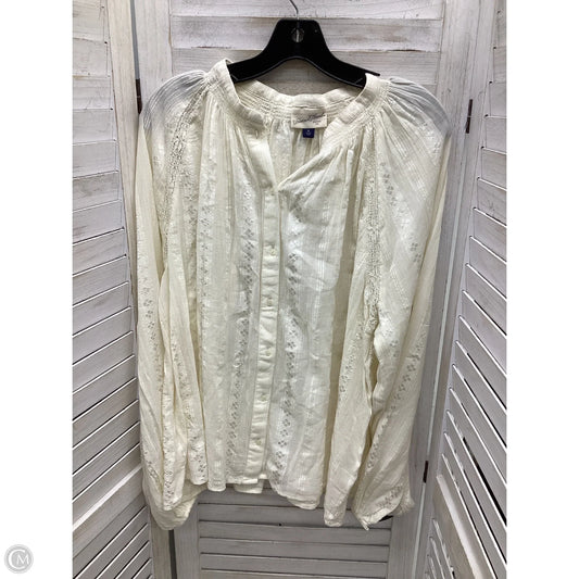 Top Long Sleeve By Universal Thread In Ivory, Size: Xl