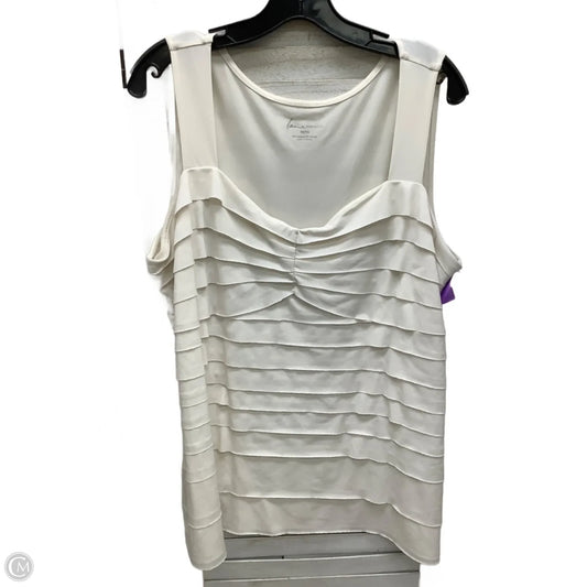 Top Sleeveless By Lane Bryant In Ivory, Size: 18