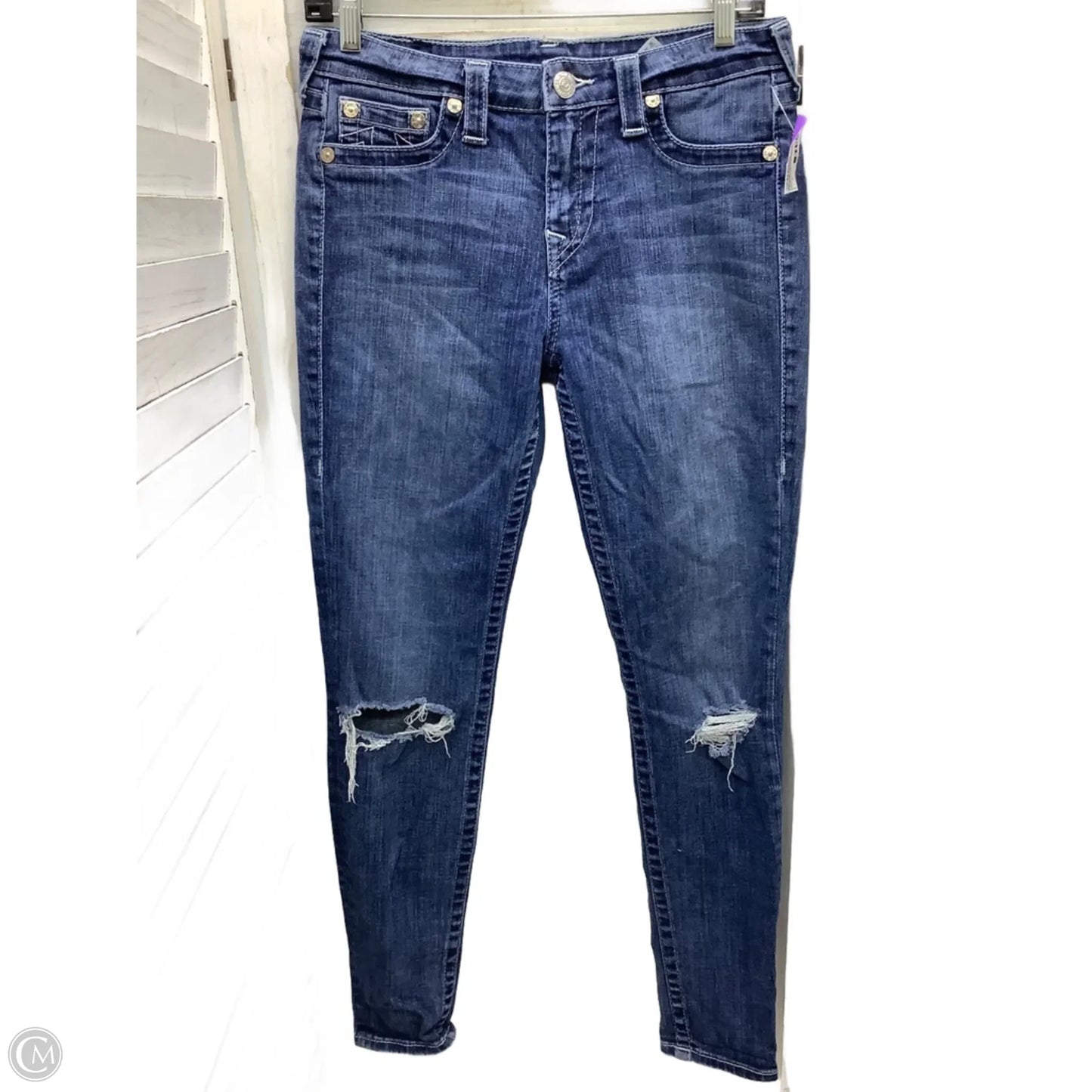 Jeans Straight By True Religion In Blue Denim, Size: 8