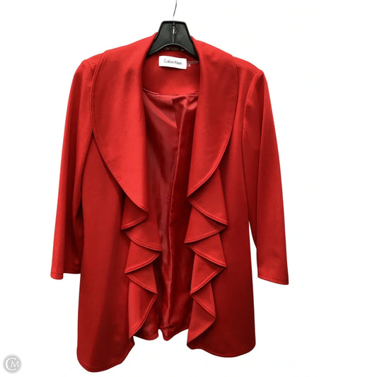 Blazer By Calvin Klein In Red, Size: 2