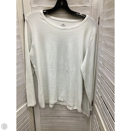 Top Long Sleeve By St Johns Bay In White, Size: Xl