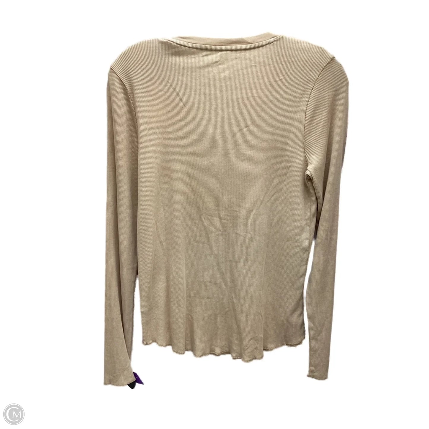 Top Long Sleeve By Aerie In Peach, Size: Mp