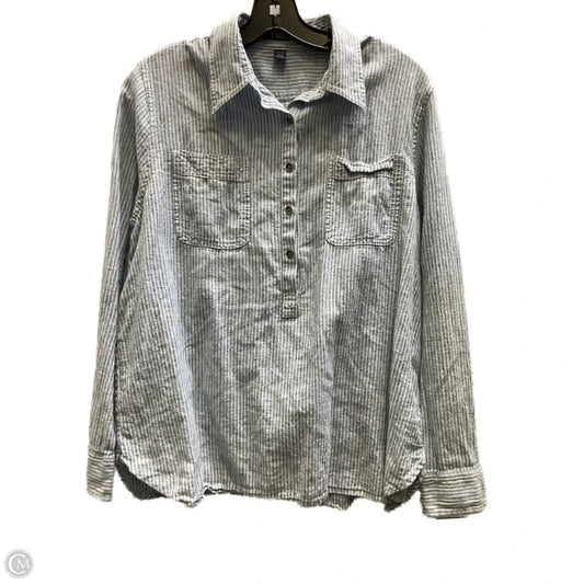 Top Long Sleeve By Chaps In Striped Pattern, Size: Xl