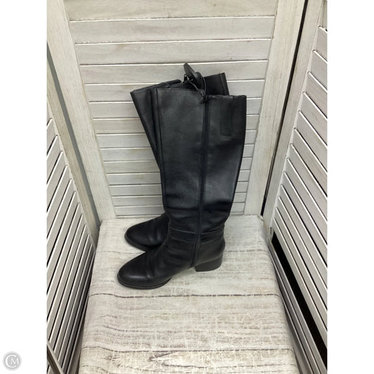 Boots Ankle Heels By Clothes Mentor In Black, Size: 7.5