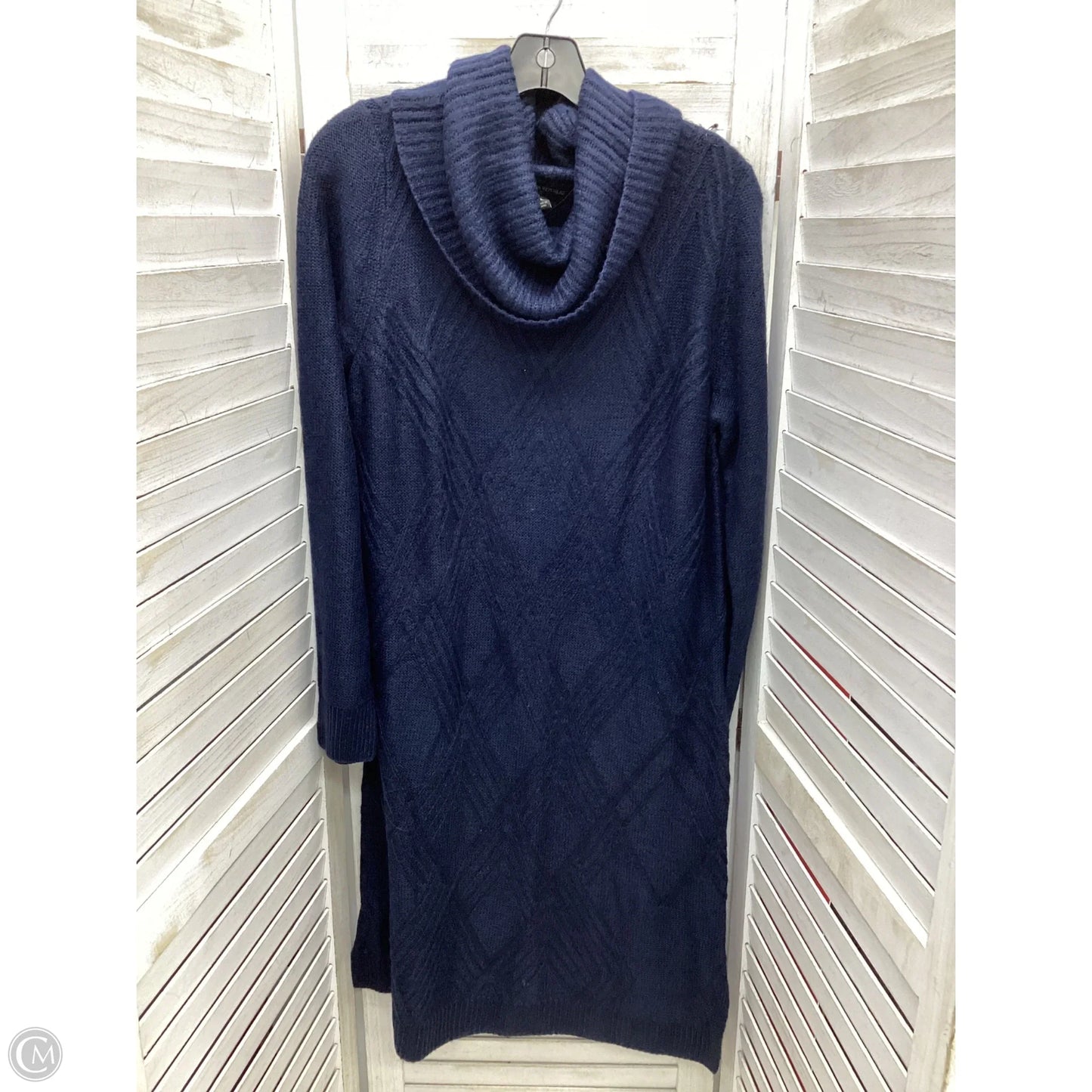 Dress Sweater By Banana Republic In Navy, Size: L