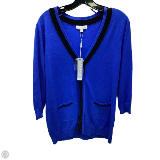 Cardigan By Joseph A. In Black & Blue, Size: M
