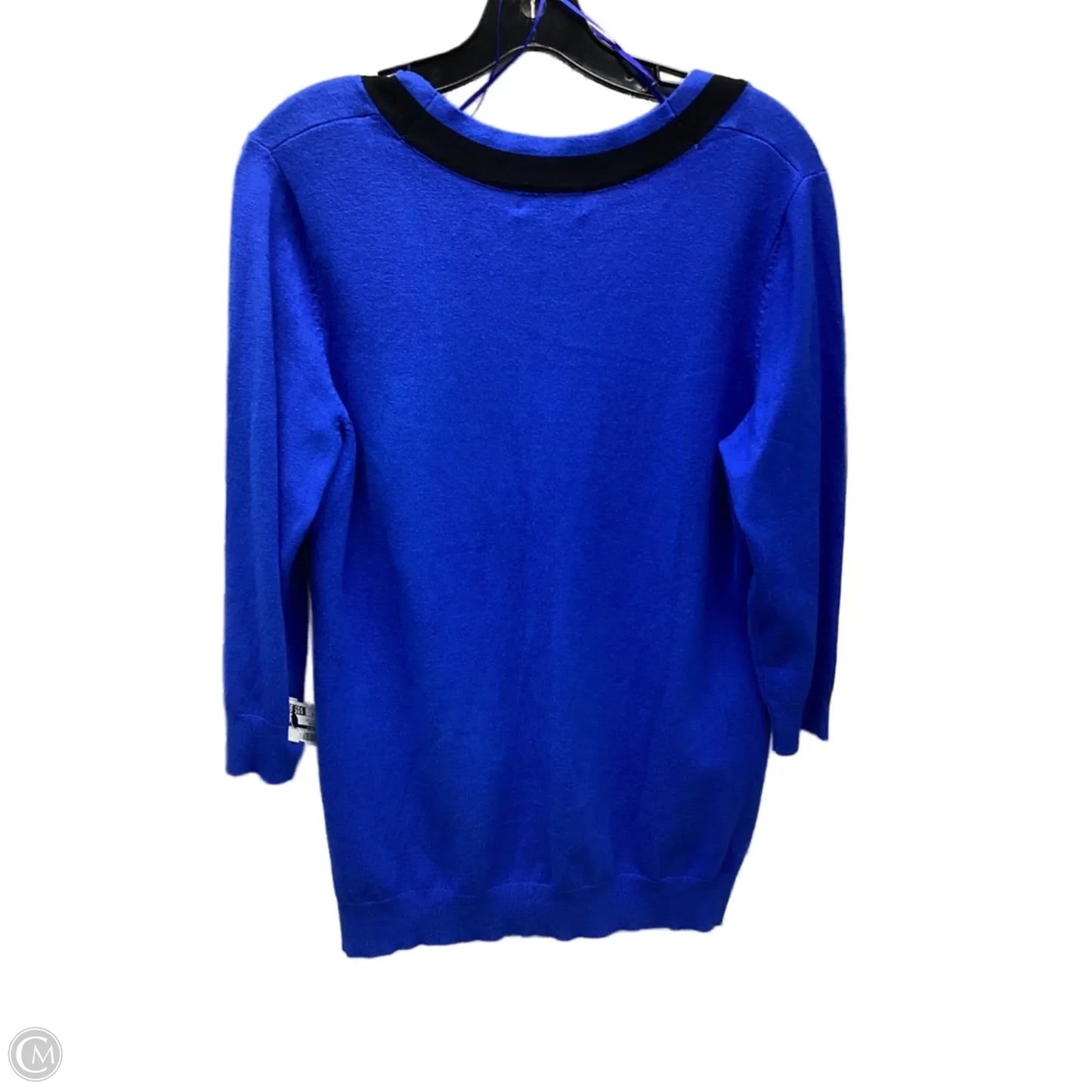 Cardigan By Joseph A. In Black & Blue, Size: M