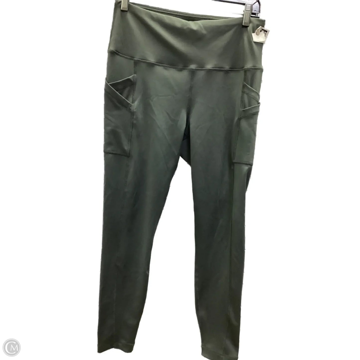 Athletic Leggings By Velocity In Grey, Size: L