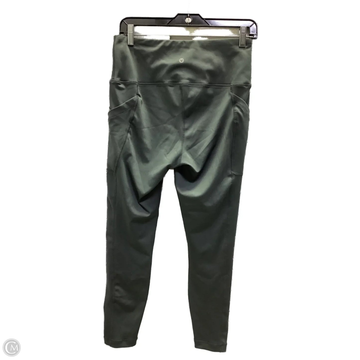 Athletic Leggings By Velocity In Grey, Size: L