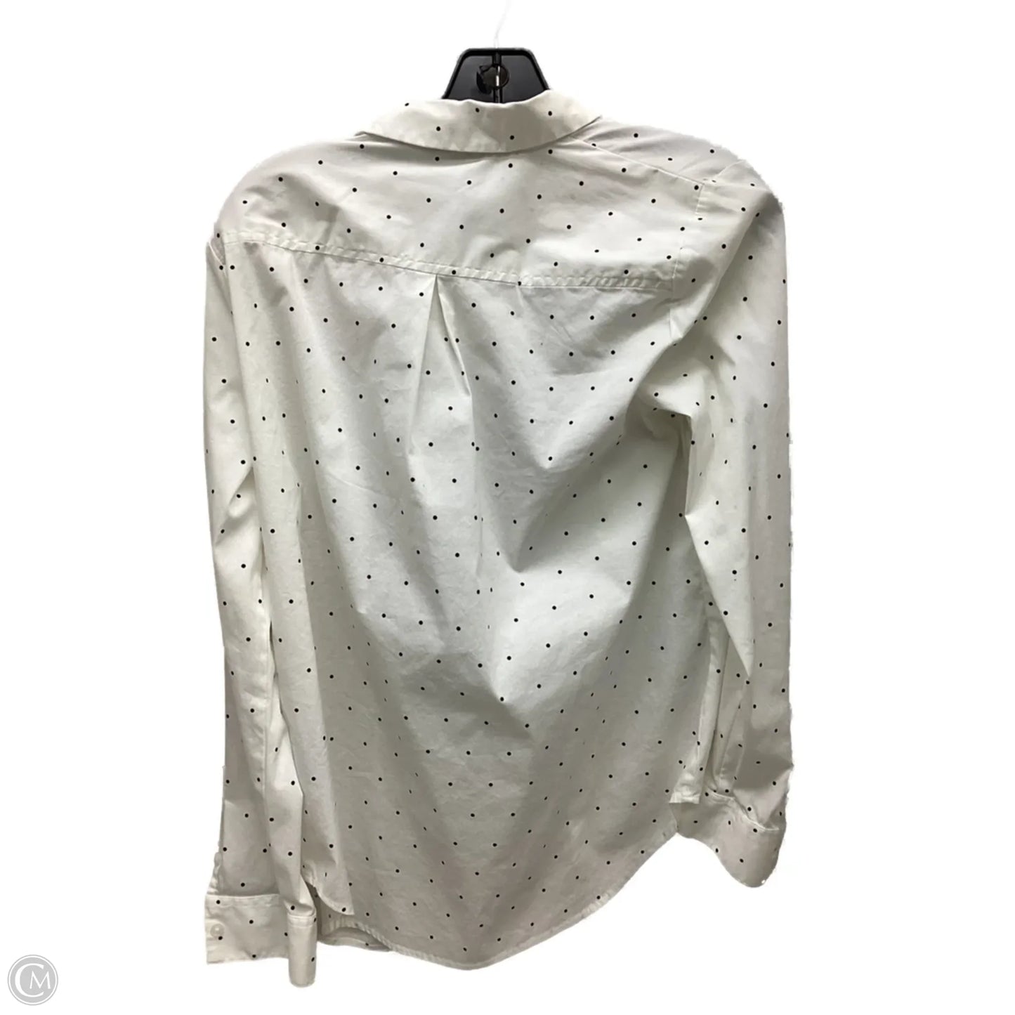 Top Long Sleeve By Apt 9 In Polkadot Pattern, Size: M