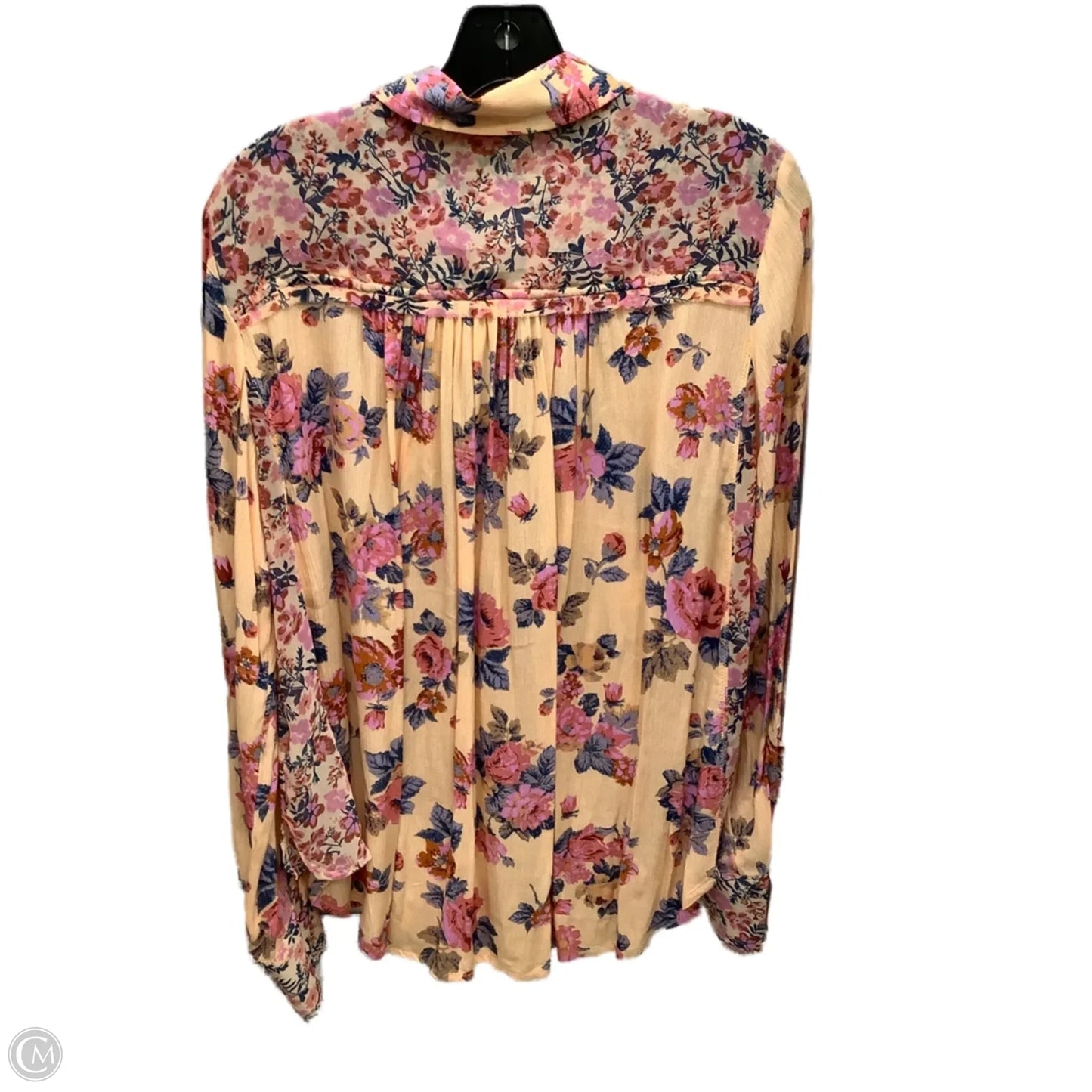 Top Long Sleeve By Free People In Floral Print, Size: L