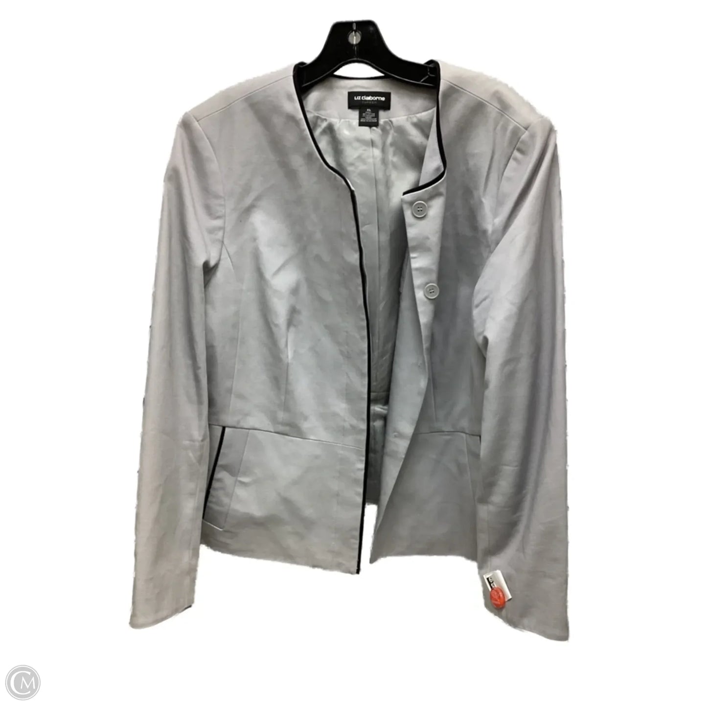 Blazer By Liz Claiborne In Grey, Size: Xl