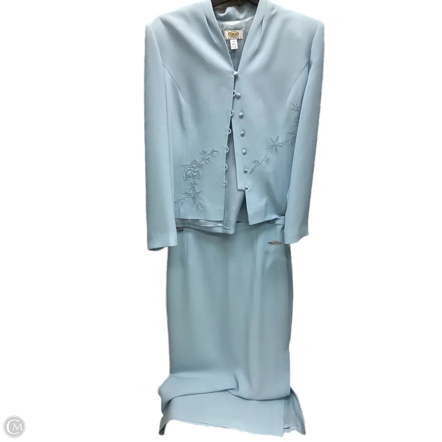 Skirt Suit 2pc By Talbots In Blue, Size: 14p