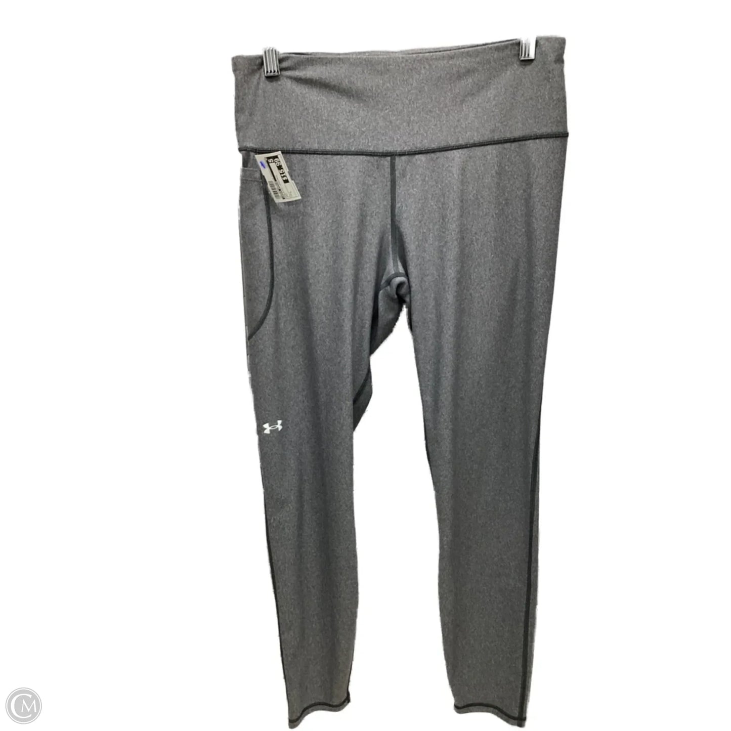 Athletic Leggings By Under Armour In Grey, Size: L