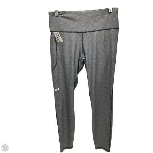 Athletic Leggings By Under Armour In Grey, Size: L