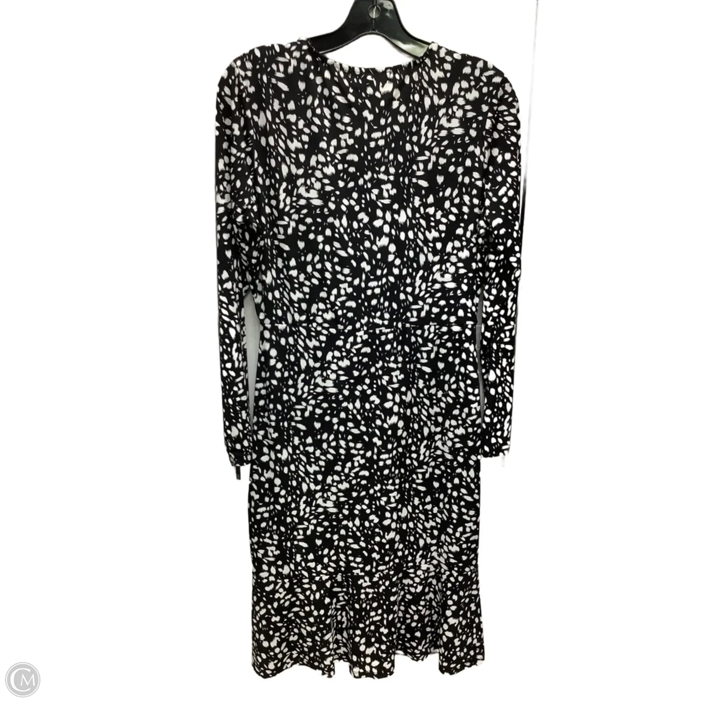 Dress Casual Midi By Clothes Mentor In Black & White, Size: L