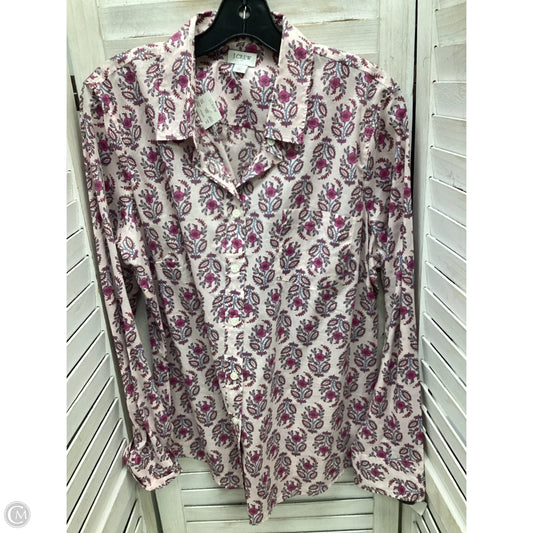 Top Long Sleeve By J. Crew In Paisley Print, Size: Xl