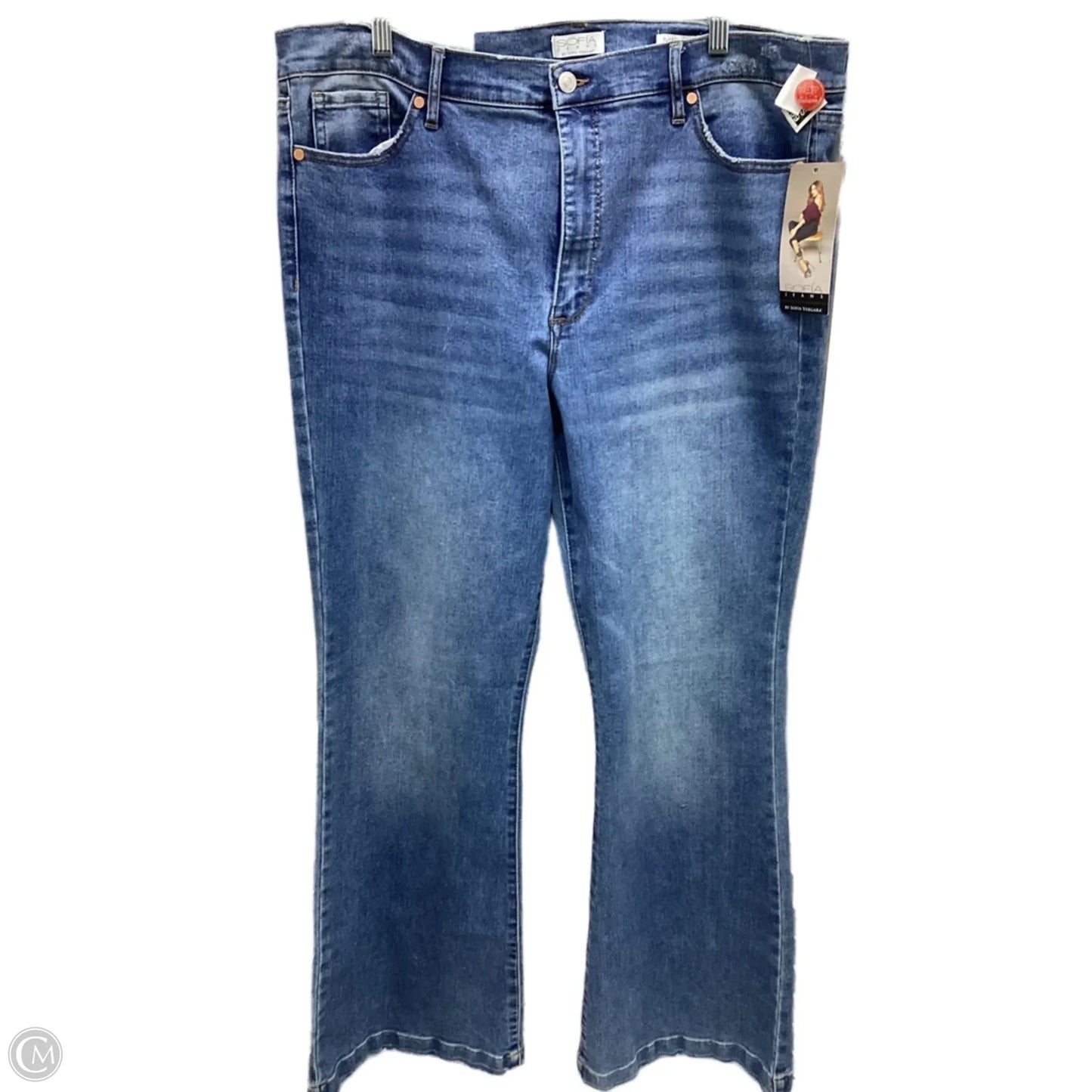 Jeans Flared By Sofia By Sofia Vergara In Blue Denim, Size: 20