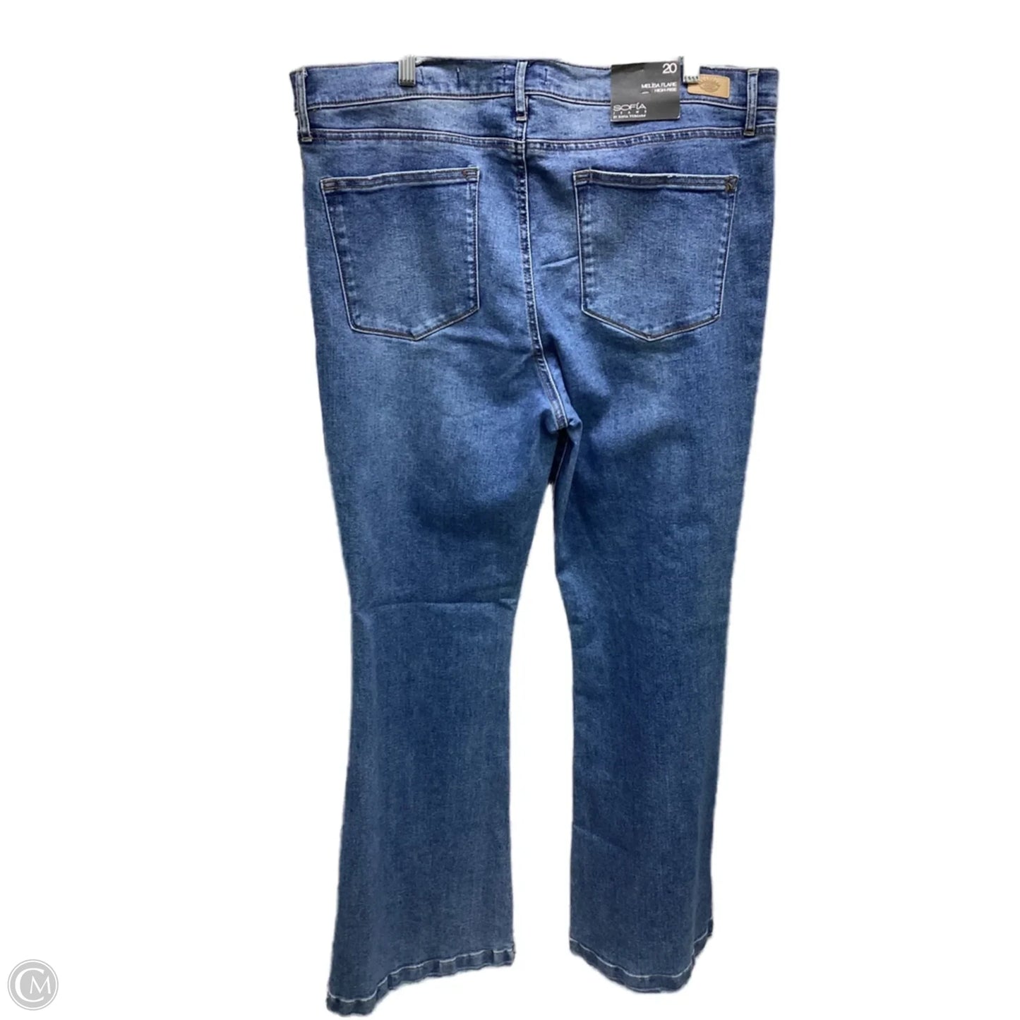 Jeans Flared By Sofia By Sofia Vergara In Blue Denim, Size: 20