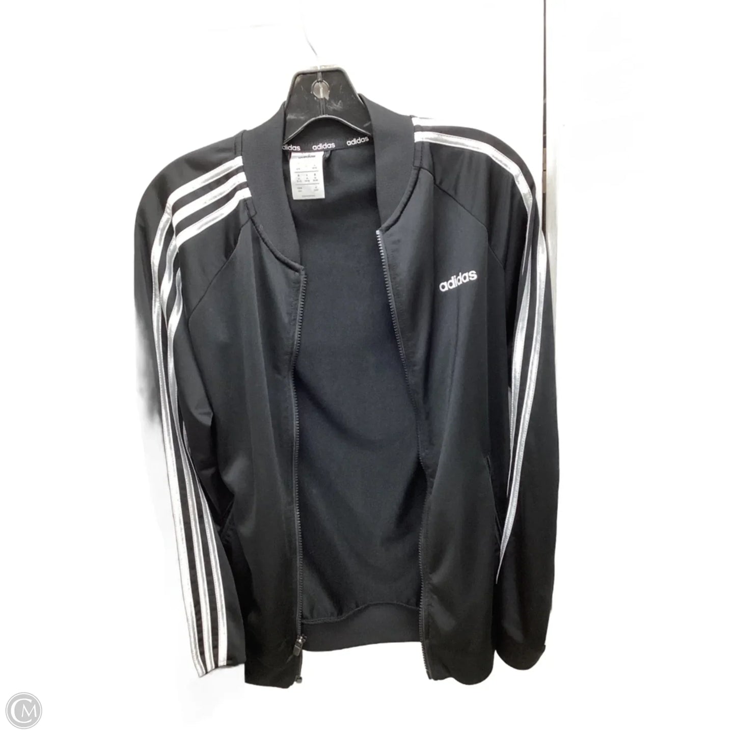 Athletic Jacket By Adidas In Black, Size: M