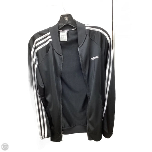 Athletic Jacket By Adidas In Black, Size: M