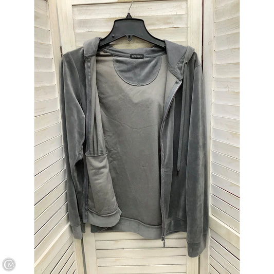 Jacket Fleece By Clothes Mentor In Grey, Size: L
