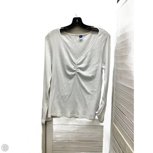 Top Long Sleeve By Old Navy In White, Size: Xl