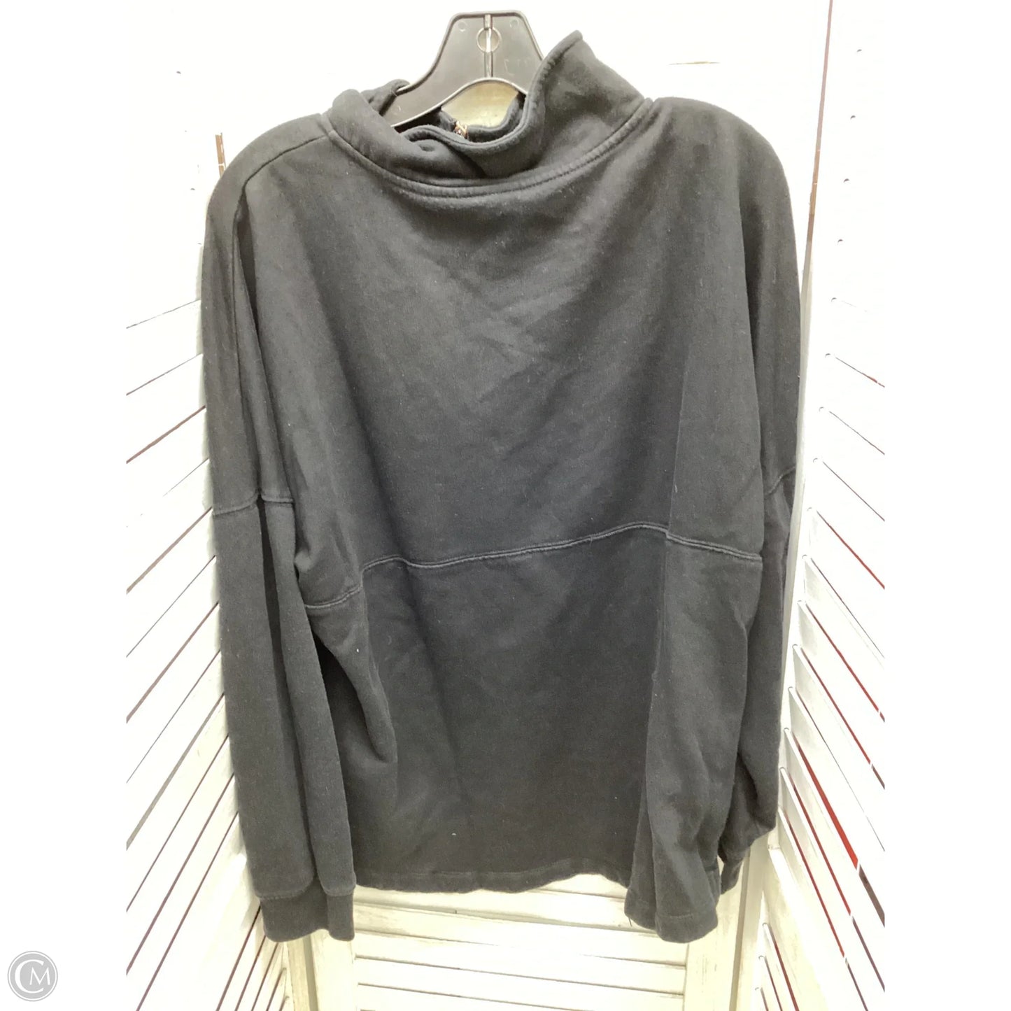 Sweatshirt Hoodie By Pink In Black, Size: L