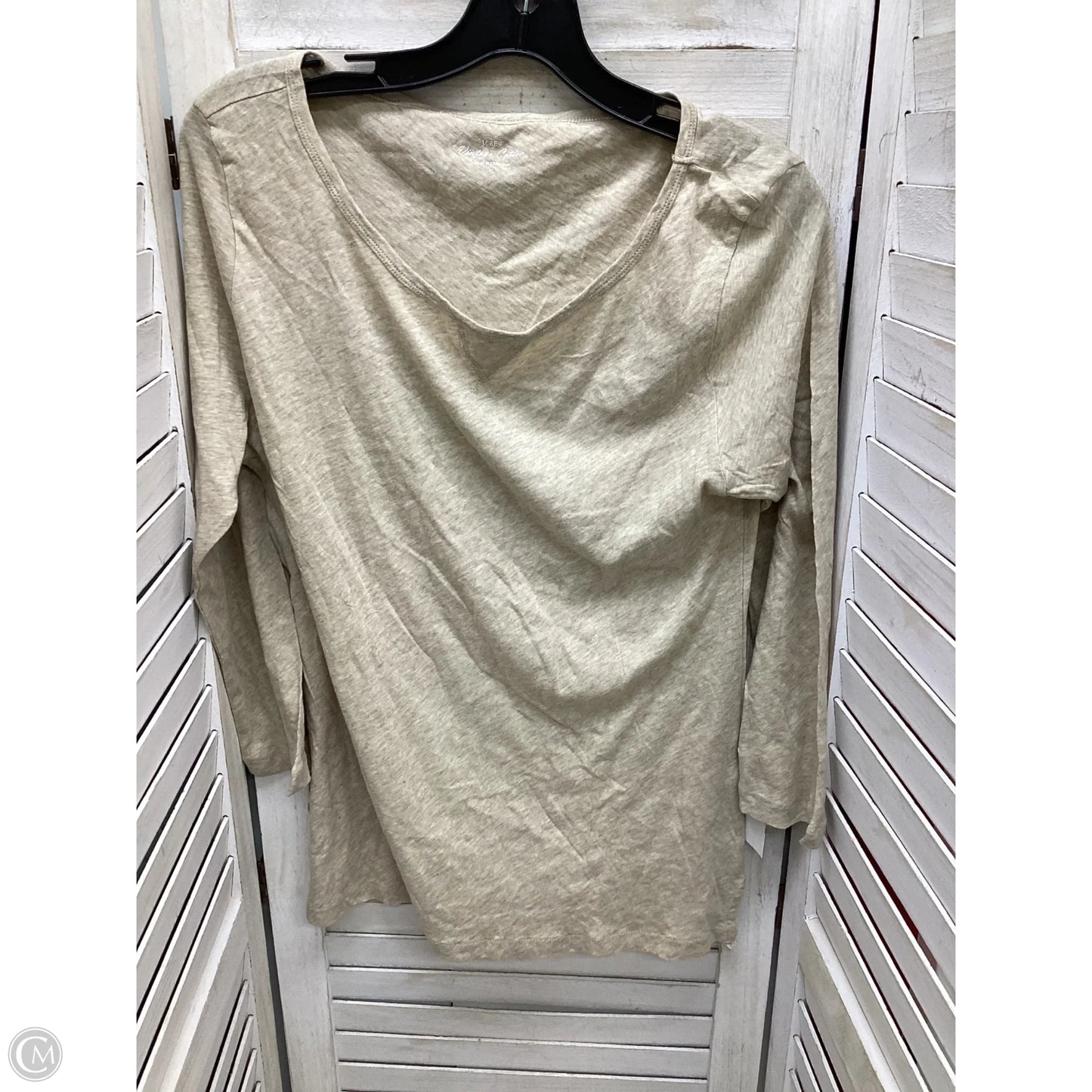 Top Long Sleeve By J. Crew In Beige, Size: Xl