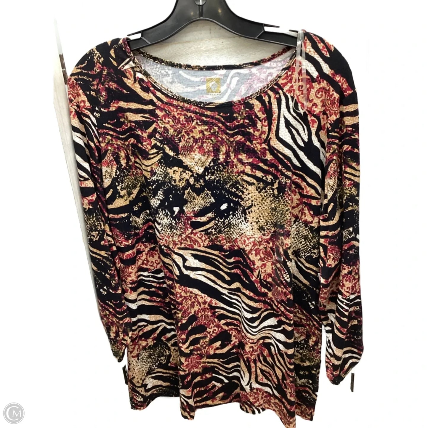 Top Long Sleeve By Anne Klein In Multi-colored, Size: 1x