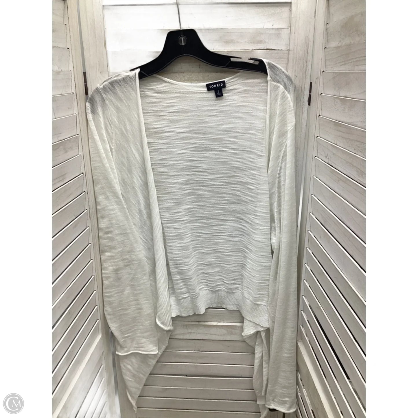Cardigan By Torrid In White, Size: 2x