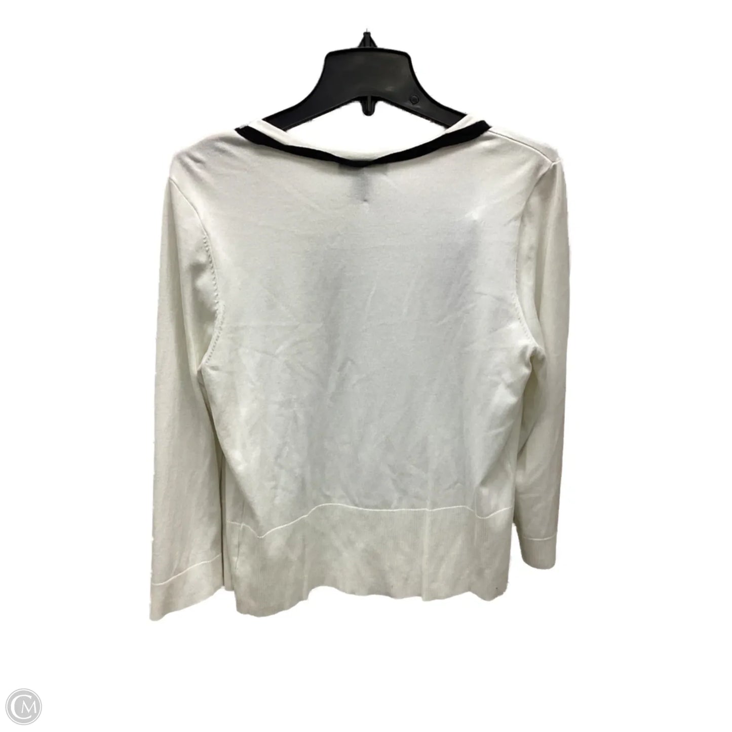 Cardigan By White House Black Market In Black & White, Size: L