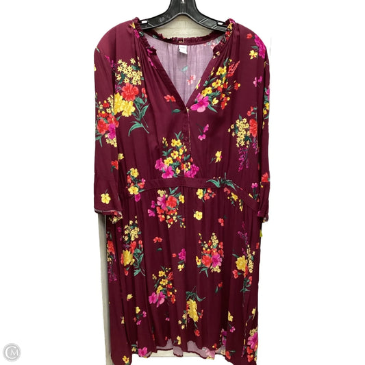 Dress Casual Midi By Old Navy In Floral Print, Size: Xxl