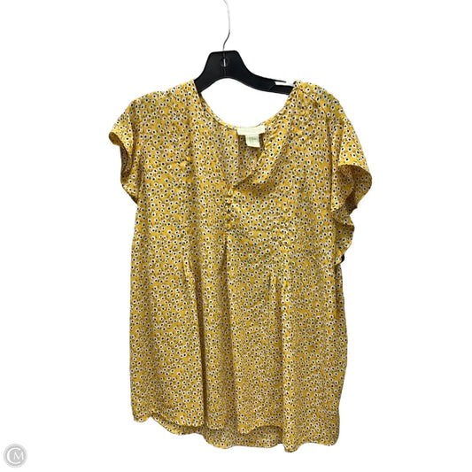 Top Short Sleeve By Cynthia Rowley In Floral Print, Size: 2x