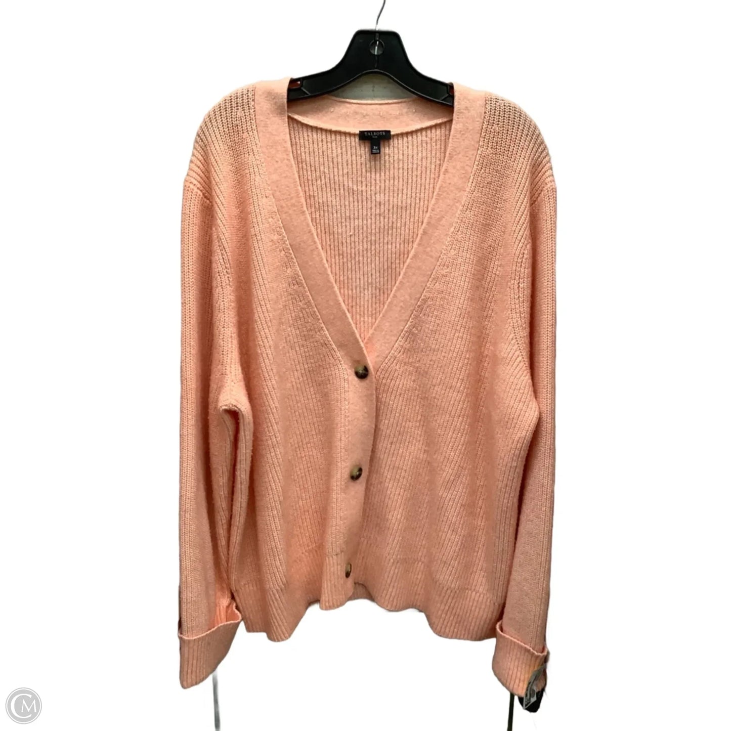 Cardigan By Talbots In Orange, Size: 3x