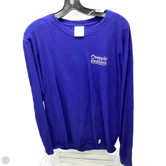 Top Long Sleeve By Simply Southern In Blue, Size: M
