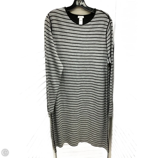 Dress Casual Midi By J. Jill In Black & Grey, Size: Xl