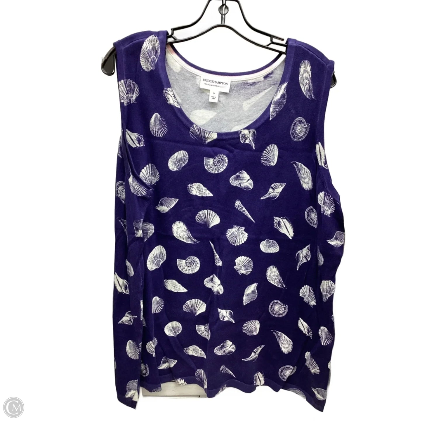 Top Sleeveless By Isaac Mizrahi Live Qvc In Blue, Size: 2x