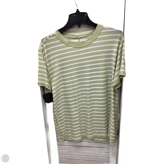 Top Short Sleeve By Lululemon In Striped Pattern, Size: L