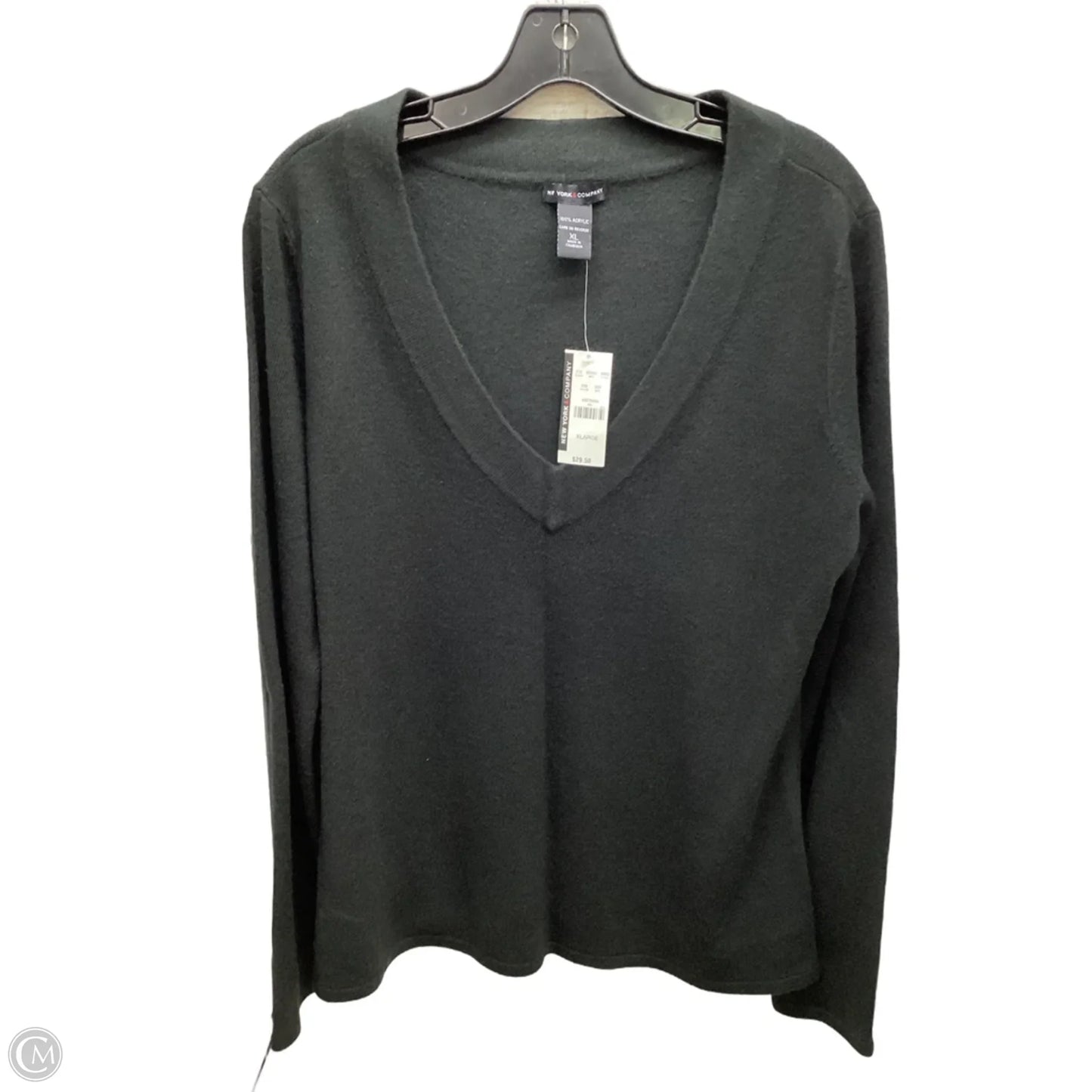 Top Long Sleeve By New York And Co In Black, Size: Xl