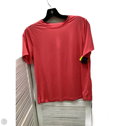 Top Short Sleeve By Lululemon In Coral, Size: 8